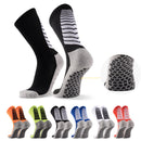 Socks - Football Socks - Men's Mid-Calf - Towel Sole - PVC Anti-Slip Thickened - Sports Football Socks - Shock Absorption and Wear Resistance - 1 Pair - White - Sizes 39-45 available