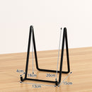Photo Frame Stand - Set of 4 - Medal and Certificate Stand - Creative Standing Glass Photo Stand - Black