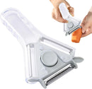 Grater - Cheese Grater - Portable Switchable Peeler - Small Switchable Stainless Steel Food Grater - with Spoon Hole - Blue