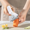 Grater - Cheese Grater - Portable Switchable Peeler - Small Switchable Stainless Steel Food Grater - with Spoon Hole - Blue