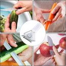 Grater - Cheese Grater - Portable Switchable Peeler - Small Switchable Stainless Steel Food Grater - with Spoon Hole - Blue