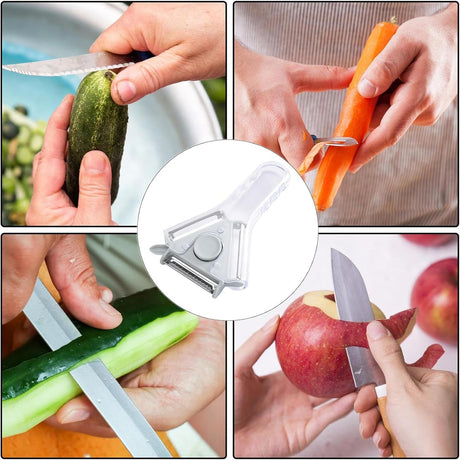 Grater - Cheese Grater - Portable Switchable Peeler - Small Switchable Stainless Steel Food Grater - with Spoon Hole - Blue