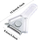 Grater - Cheese Grater - Portable Switchable Peeler - Small Switchable Stainless Steel Food Grater - with Spoon Hole - Blue