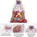 Gift bags - Purple drawstring organza - Wedding jewelry bags - 13x18cm - 100 pieces