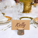 Wooden Place Cards (20) + Kraft Cards (20) - Wooden Card Holders - Wooden Place Cards - Rustic Wooden Photo Holders - Wedding Decorations