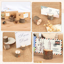 Wooden Place Cards (20) + Kraft Cards (20) - Wooden Card Holders - Wooden Place Cards - Rustic Wooden Photo Holders - Wedding Decorations