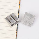 Pencil Sharpener - Pencil Sharpener for Kids - Metal Pencil Sharpener with Double Holes - Makeup & Lip & Eyeliner Sharpener - Suitable for Home Use - 1