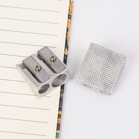 Pencil Sharpener - Pencil Sharpener for Kids - Metal Pencil Sharpener with Double Holes - Makeup & Lip & Eyeliner Sharpener - Suitable for Home Use - 1