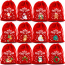 Gift bag - Christmas gift bag - Christmas candy bag - Peace Apple packaging bag - Apple bag - Random style - Red - 12 pieces