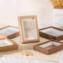 Photo frame - Wooden display stand 6 inch - Wall mounted - Solid wood photo frame - Scandinavian style - Creative wall photo frame - White wood color - 1 piece