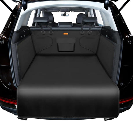Dog Blanket Car Back Seat - Dog Trunk Liner - Non-Slip & Waterproof Backseat Cover for Pets - Durable Washable Trunk Liner for Travel - Suitable for Small and Medium Cars and Trucks - Black