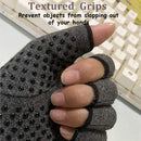 Rheumatism Gloves - Compression Gloves - Unisex - Osteoarthritis - Rheumatism - Arthritis - RSI - Carpal Tunnel Syndrome - L - Heather Grey Half Finger Gel