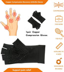 Rheumatism Gloves - Compression Gloves - Unisex - Osteoarthritis - Rheumatism - Arthritis - RSI - Carpal Tunnel Syndrome - M - Copper Half Finger