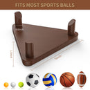 Ball Stand - Wooden Ball Display Stand - For Football, Basketball, Rugby, Volleyball, Sports Ball Storage Rack - Solid Wood Trophy Signature Souvenir Display Box