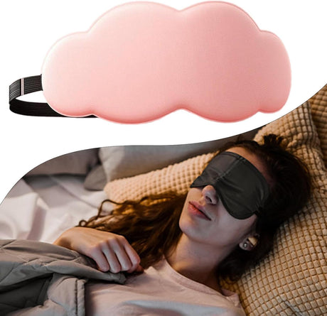 Sleep Mask - Eye Mask - Comfort Eye Mask Eye Mask Ice Silk Eye Mask Night Eye Mask - Suitable for Sleepers on Birthdays Airplane Car Nap - Pink