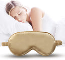 Sleep Mask - Rayon Sleep Mask Set with Headband and Storage Bag - Comfortable Sleep Mask - Perfect for Relaxation and Travel - Fashionable Sleep Mask - Unisex - Gold