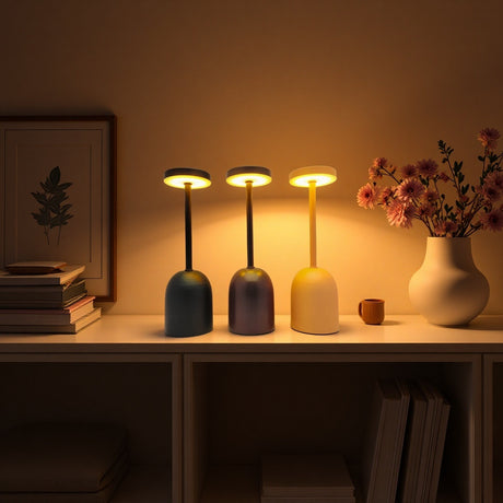 Night light - Minimalist - Scandinavian style - Living room, study, bedroom - Bedside lamp - Orange