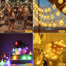 LED string lights with balls - battery operated - suitable for family gatherings, patios, gardens and weddings (6 m, 40 LEDs, warm color)