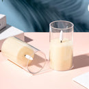 LED electronic candles, plastic candles, candle holders, flameless fireplaces, suitable for all kinds of festivals, 3 different sizes (5.5*10cm, 5.5*12.5cm, 5.5*15cm)