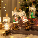 LED Candles - LED Christmas Flameless Candle Lamp - Suitable for Home Decoration - Christmas Snowball Candle - Rotating Candle Desk Night Light - Christmas Window Candle Holder - Battery Operated - Santa Claus