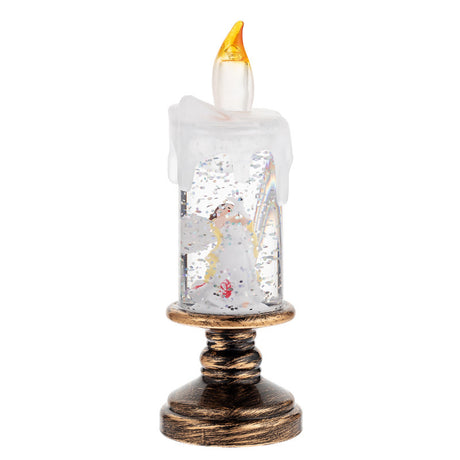 LED Candles - LED Christmas Flameless Candle Lamp - Suitable for Home Decoration - Christmas Snowball Candle - Rotating Candle Desk Night Light - Christmas Window Candle Holder - Battery Operated - Angel