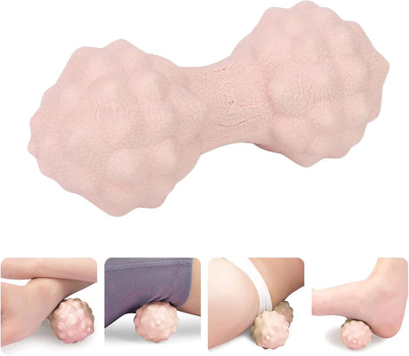Massage Ball - Peanut Massage Ball - Multidirectional Massage Ergonomic Soft Double Hockey Ball Massage Ball - For Stress Relief Deep Tissue Massage - Pink