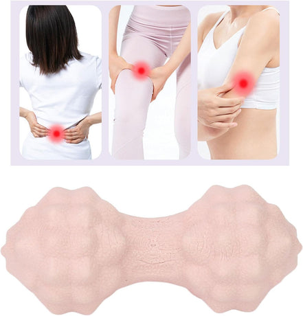 Massage Ball - Peanut Massage Ball - Multidirectional Massage Ergonomic Soft Double Hockey Ball Massage Ball - For Stress Relief Deep Tissue Massage - Pink