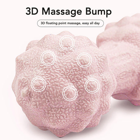 Massage Ball - Peanut Massage Ball - Multidirectional Massage Ergonomic Soft Double Hockey Ball Massage Ball - For Stress Relief Deep Tissue Massage - Pink