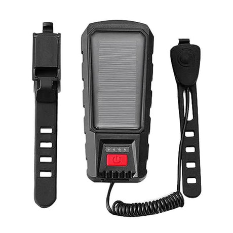 Bicycle Light - Bicycle Front Light - Rechargeable - Solar Powered with High Durability, Dual Lights Ultra-Bright with Horn Function, USB Rechargeable