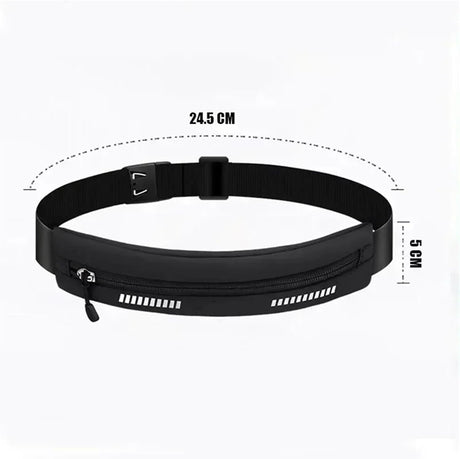 Sports Fanny Pack - Running Belt - Waterproof Waist Bag for Men and Women - Suitable for Money, Phone, Keys, Reflective Strips for Night Running and Cycling, Ideal for Training and Sports Accessories