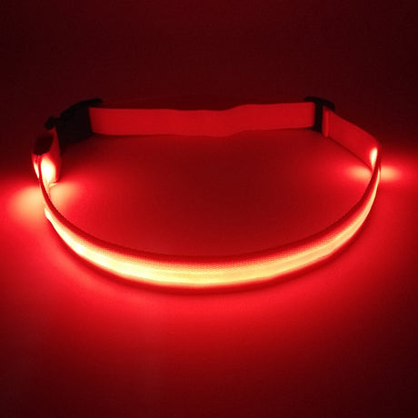 Reflective Waist Belt – USB Rechargeable LED Safety Belt for Cycling, Hiking, Running & Mountain Walking – Adjustable up to 100cm with Secure Snap Closure – 3 Light Modes – Ideal for Night Outdoor Activities – Red