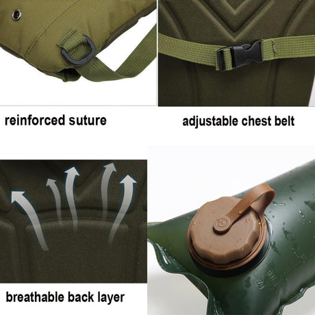 Water Bag–Water Storage–Hydration Backpack–Camping & Hiking–Food Grade Portable Water Bag–3L–Camouflage Color