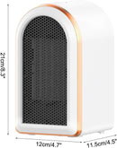 Fan Heater - 1200W Portable Heater with PTC Graphene Heating - Fast Heating, 360° Heat Circulation, Quiet Operation, 12-Hour Timer, LED Display