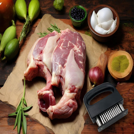 Meat Tenderizer - 48 Pin Stainless Steel Meat Tenderizer - 304 Stainless Steel Meat Tenderizer for Steak, Pork, Lamb - Portable and Lightweight Design - Kitchen Tool for Tender and Juicy Meat