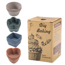 Paper Cupcake Cases – Mini Baking Pan – Mini Cake Molds – Baking Tools – Round, Square & Heart Shaped Silicone Molds – Heat Resistant, Reusable, Flexible and Non-Stick – Perfect for Baking, Parties & Birthdays – Pack of 24