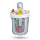 Toy Storage Bag Bathroom Rack Storage Bag for Bathroom with Quick Dry Net, Super Strong Suction Cup, Easy to Attach to Tiles and Bath Wall - Gray