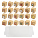 Christmas Box – Candy Boxes – Advent Calendar 1-24 Set – Refillable Countdown Box with Kraft Paper Boxes & Empty PVC Candy Containers for DIY Christmas Decoration & Gifts