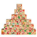 Christmas Box – Candy Boxes – 24 Piece Advent Calendar Gift Box Set – 7x7x7 cm Paper Countdown Boxes with Santa Claus & Snowman Designs – Perfect for Chocolates, Sweets & Small Gifts