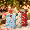 Paper Gift Bags – Christmas Gift Bags – 24 Count Christmas Gift Bags – Kraft Paper Christmas Bags with Festive Designs – Perfect for Small Presents, Sweets & Party Favors – With Stickers for Easy Sealing