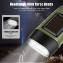 Emergency Flashlight - Military Clamp Rechargeable - Dynamo & Solar Powered - For Emergency Kits and Power Outages - Dark Green