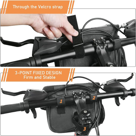 Waterproof Bike Frame Bag - Large Capacity - Top Tube Phone Holder - For MTB Mountain Bike & Road Bike