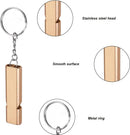 Metal Emergency Whistle - Set of 2 - With Keychain - Loud Signal for Sports, Outdoors & Safety - Silver and Gold