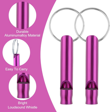 Metal Emergency Whistles - Set of 12 - Referee Whistles for Sports, School & Outdoors