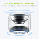 Mini Bluetooth Speaker (Black) | Portable & Pocket-Sized | Powerful Bass with Passive Radiator | 12-Hour Battery Life | Ideal for Outdoors