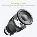 Mini Bluetooth Speaker (Black) | Portable & Pocket-Sized | Powerful Bass with Passive Radiator | 12-Hour Battery Life | Ideal for Outdoors