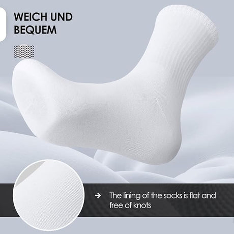 Sports Socks - 3 Pairs Set for Men and Women - Cotton Sports Socks - Suitable for Tennis and Running - Daily Use
