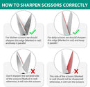 4-in-1 Knife Sharpener - Professional with Scissor Sharpener - 4-Position Pull-Through Sharpener for Kitchen Knives