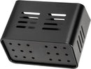 Stainless Steel Cutlery Basket Black - 430 Stainless Steel - Cutlery Holder & Drainer - With Bottom Holes - Square - 16 x 13.5 cm