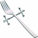 Knife Rests Silver - Set of 6 - Classic Cutlery Rests - Table Decoration for Dinner & Christmas - Metal - 8 x 3cm