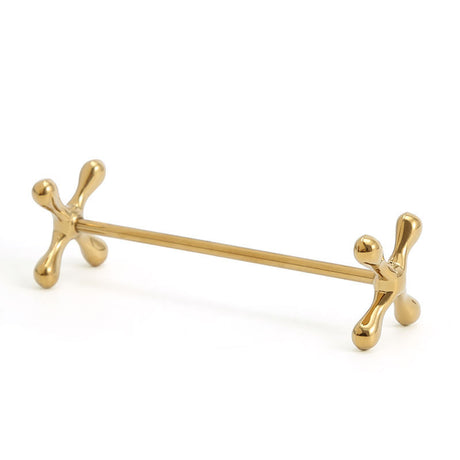 Knife Rests Gold - Set of 6 - Luxury Cutlery Rests - Table Decoration for Dinner & Christmas - Metal - 8 x 3cm
